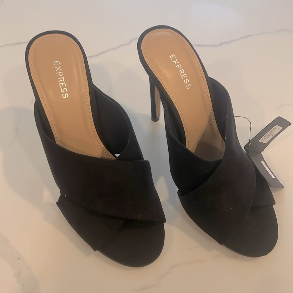 NEW Express open toe criss cross heels